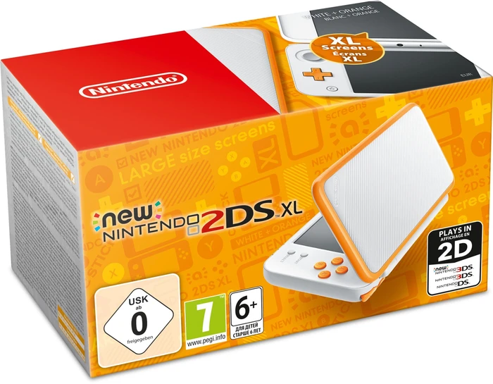 Nintendo New 2DS XL weiß/orange