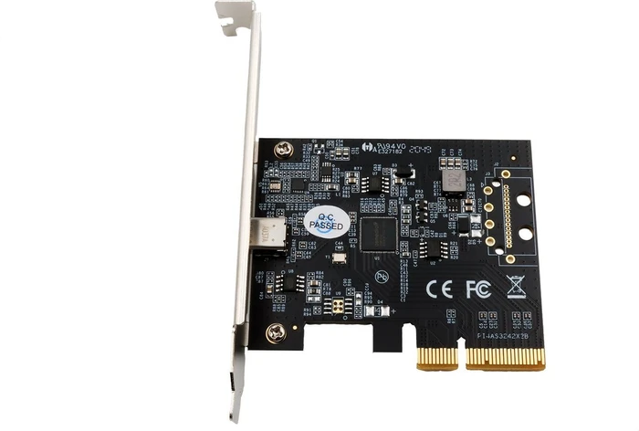 Exsys 1 Port USB 3.2 Gen2x2 PCIe (x4) Karte mit 1x C Anschluss, 1x USB-C 3.2, PCIe 3.0 x4