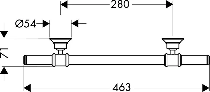 Hansgrohe AXOR Montreux Haltestange 463mm chrom