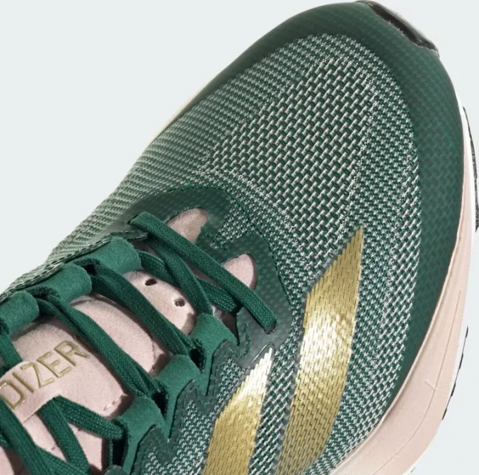 adidas Adizero Boston 12 collegiate green/matte gold/sandy pin (Damen)
