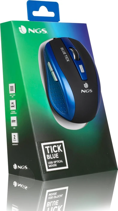 NGS Tick Wired Mouse blau, USB