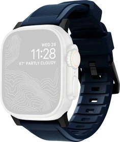Nomad Rugged Strap Connector Black für Apple Watch 49mm/45mm/44mm/42mm Atlantic Blue