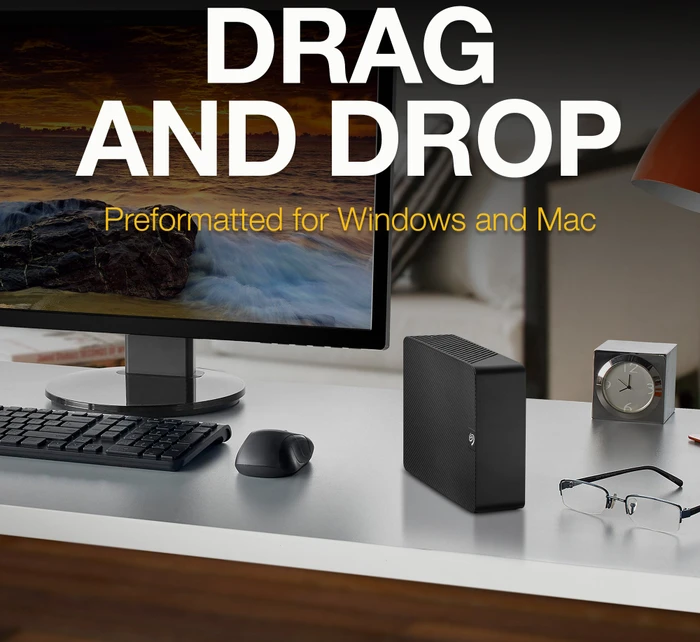 Seagate Expansion Desktop, 8TB, +Rescue, USB 3.0 Micro-B