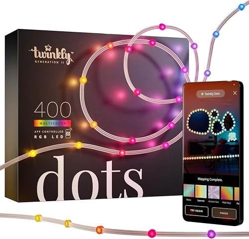 Twinkly Dots Lichterkette transparent LED 400x RGB