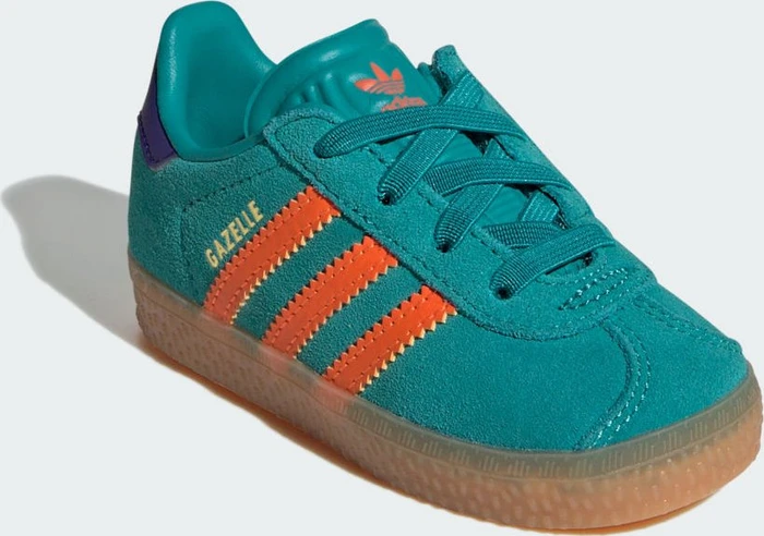 adidas Gazelle Comfort Closure Elastic Laces pure teal/impact orange/collegiate purple (Junior)
