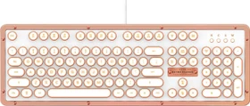 Azio Retro Classic, Posh, weiß/kupfer, Kailh Typelit, USB, US