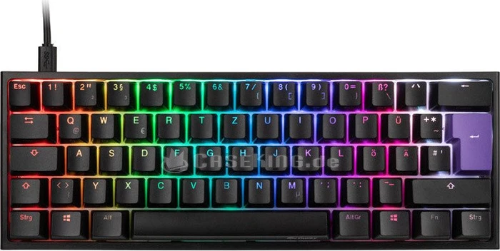 Ducky One 2 Mini RGB PBT, LEDs RGB, schwarz, MX SPEED RGB Silver, USB, US