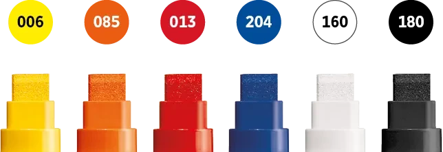 Molotow ONE4ALL 627HS 15mm Acrylmarker Basic-Set 1 sortiert, 6er-Set, Etui