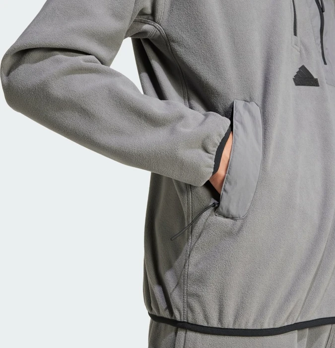 adidas City Escape Polar Fleece 1/2 Zip Pullover grey four (Herren)