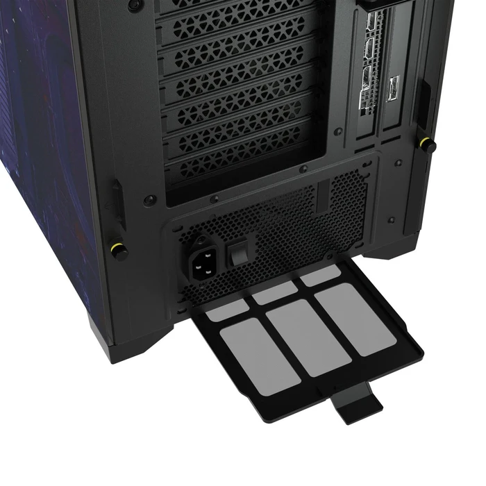 Corsair iCue 5000X RGB Signature Series Neon Night, schwarz, Glasfenster