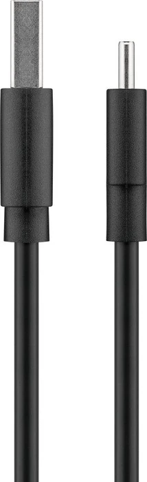 goobay USB Kabel, USB 2.0, 480Mb/s, USB-C 2.0 [Stecker] auf USB-A 2.0 [Stecker], 15W, schwarz, 10cm