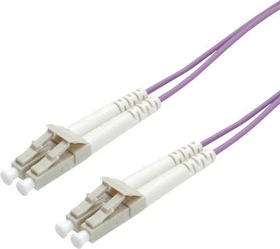 Roline / Secomp LWL Duplex Kabel, OM4, 2x LC Stecker/2x LC Stecker, 0.5m, violett