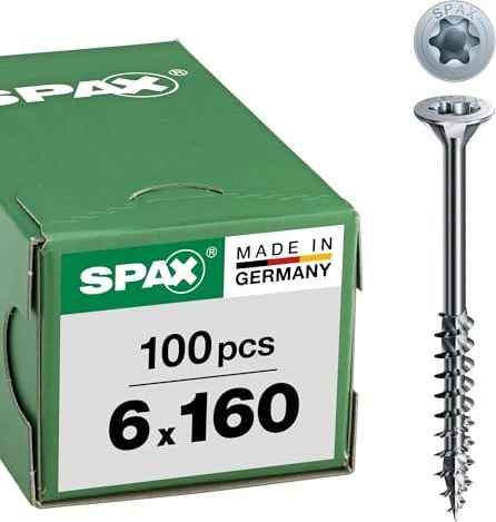 Spax WIROX A9J 4CUT T-STAR plus T30 Universalschraube, 6x160mm, 100 Stück