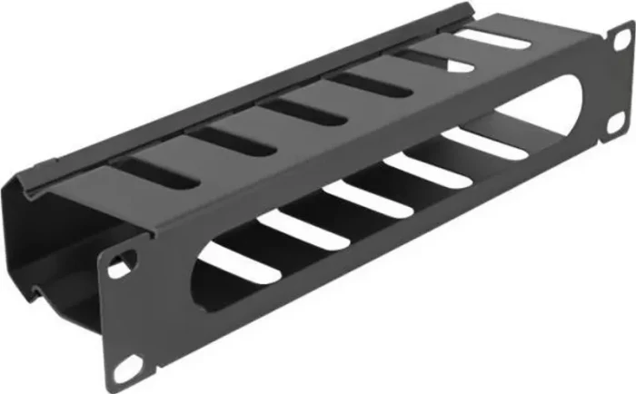DeLOCK 10" Kabelrangierpanel, mit Öffnung, schwarz, 1HE
