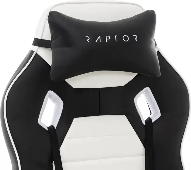 Raptor Gaming GS-50 Gamingstuhl, schwarz/weiß