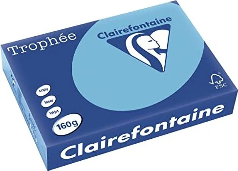 Clairefontaine Trophée Universalpapier matt lavendelblau, A4, 160g/m², 250 Blatt