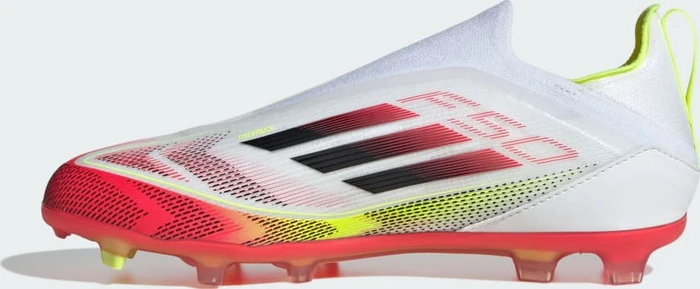 adidas F50 Elite Laceless FG cloud white/core black/solar yellow (Junior)