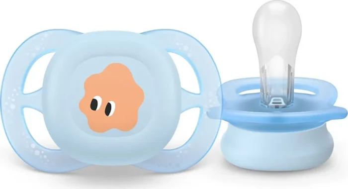 Philips Avent SCF075/04 ultra start Beruhigungsschnuller, 0-2M, Silikon, blau/grün, 2 Stück