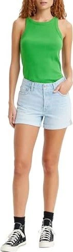 Levi's 501 Rolled Shorts Jeans light indigo worn in (Damen)