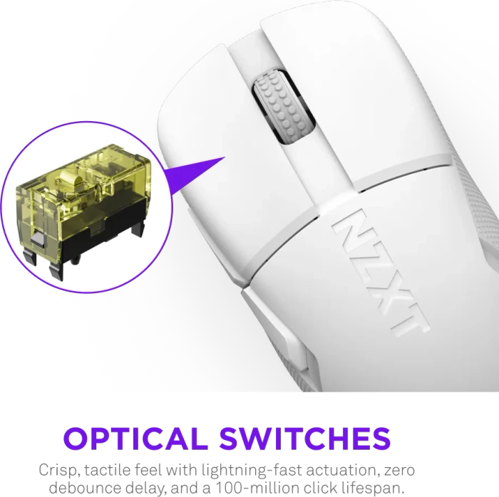 NZXT Lift Elite Wireless, 4K/8K Polling, matt weiß, USB