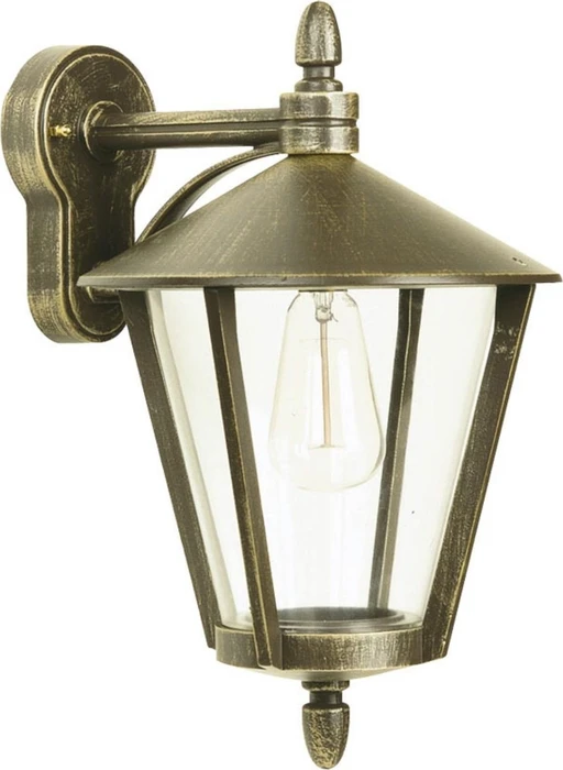 albert Landhausstil Wandleuchte hängend braun/messing
