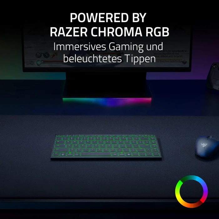 Razer Joro Portable Wireless Gaming Keyboard, schwarz, LEDs RGB, USB/Bluetooth, US