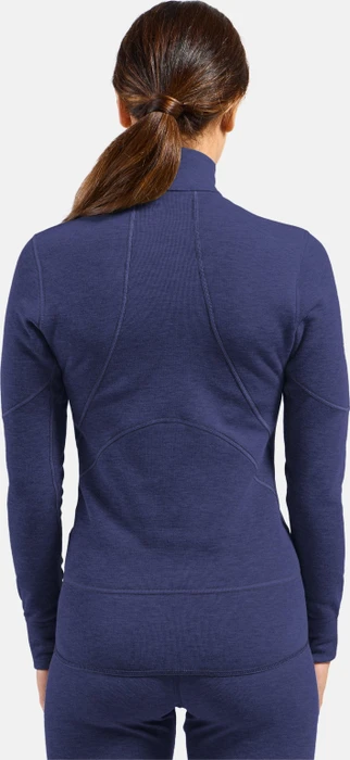Odlo Active X-Warm Baselayer Half Zip Funktionsshirt langarm skipper blue (Damen)