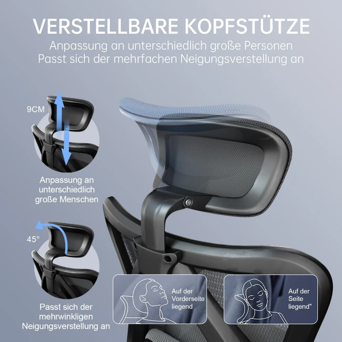 Sihoo M18 Classic Office Bürostuhl mit Fußstütze, schwarz