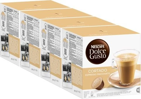 Nestlé Nescafe Dolce Gusto Espresso Cortado Kaffeekapseln, 64 Stück (4x 16 Stück)