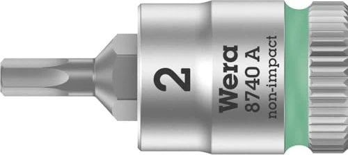Wera 8740 A Zyklop Innensechskant Steckschlüssel 1/4", 2x28mm
