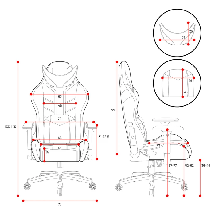 Diablo Chairs X-Ray 2.0 King Gamingstuhl, schwarz/grau