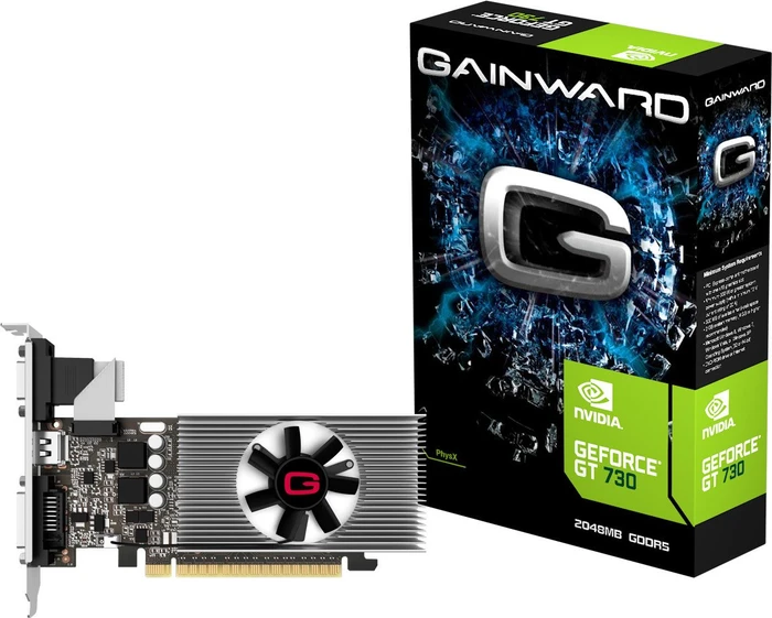 Gainward GeForce GT 730, 2GB GDDR5, VGA, DVI, HDMI
