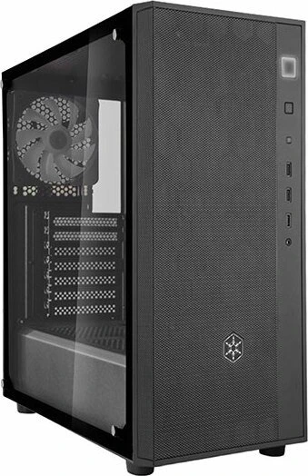 SilverStone Fara R1 Rainbow, schwarz, Glasfenster