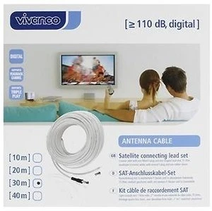 Vivanco 10/1030 SAT-Anschluss-Set 110dB, 30m Antennenkabel
