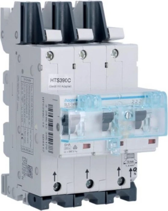 Hager SLS-Schalter 3 polig Cs-Charakteristik 100A für Sammelschiene QuickConnect (HTS390C)