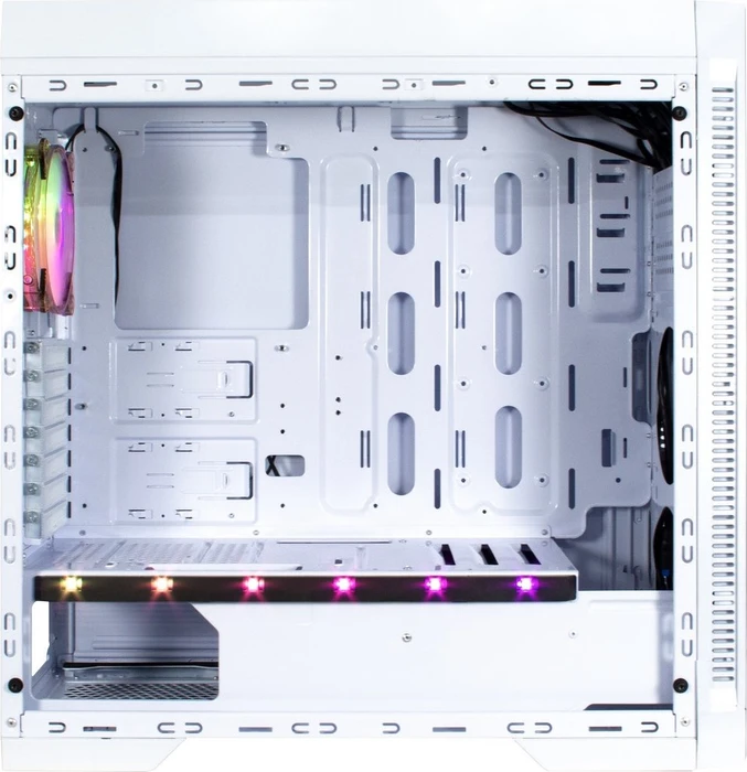 Inter-Tech X-908 Infini2, weiß, Glasfenster