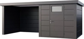 Telluria Classico 2424 Gerätehaus inkl. Anbau 2.84m links anthrazit