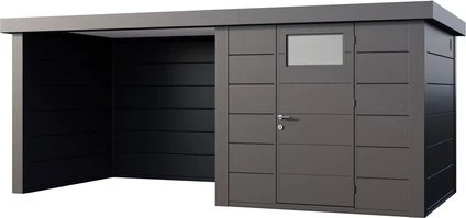 Telluria Classico 2424 Gerätehaus inkl. Anbau 2.84m links anthrazit