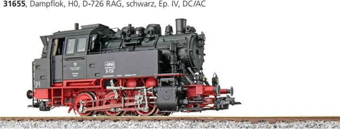 ESU Spur H0 - Dampflok Baureihe 80 D-726 RAG 1973