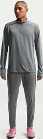 Nike Academy Dri-FIT Football 1/4-Zip Funktionsshirt langarm smoke grey/white/hot punch (Herren)