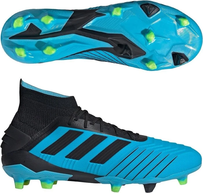 adidas Predator 19.1 FG bright cyan/core black/solar yellow (Herren)