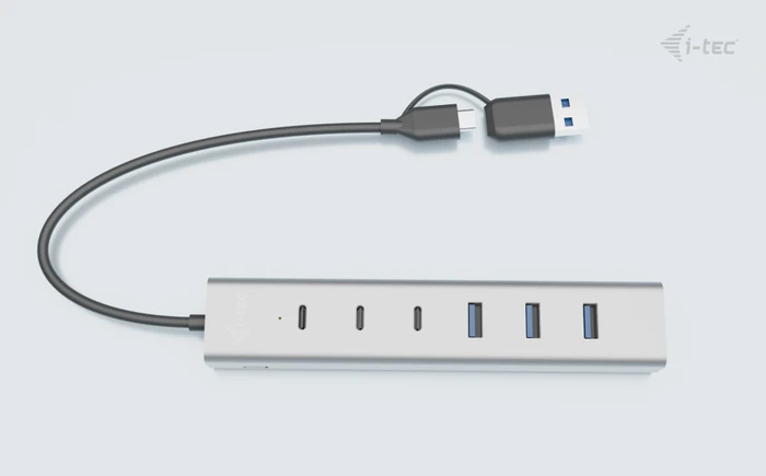 i-tec Charging Metal HUB 7 port, USB-C/USB-A 3.0 [Stecker]