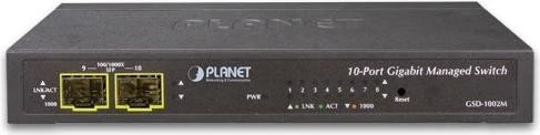 Planet GSD Desktop Gigabit Managed Switch, 8x RJ-45, 2x SFP, PoE PD
