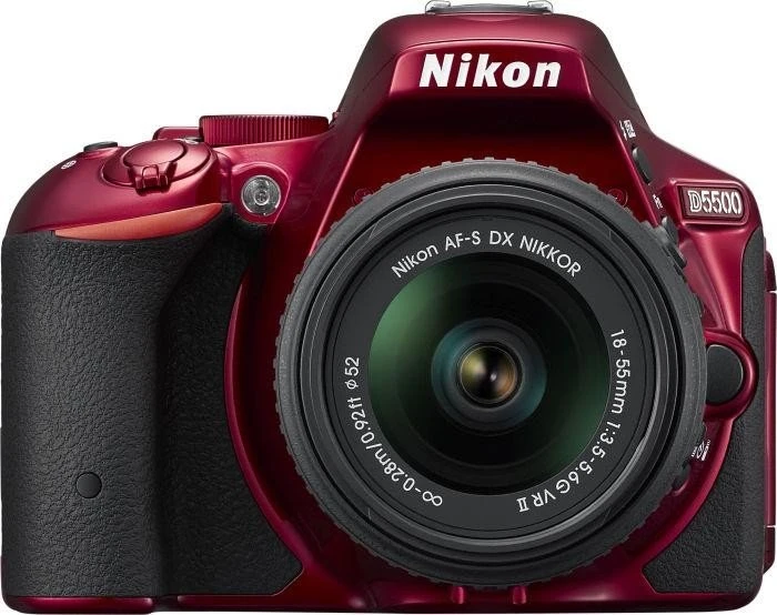 Nikon D5500 rot mit Objektiv AF-S DX 18-55mm 3.5-5.6 G II VR