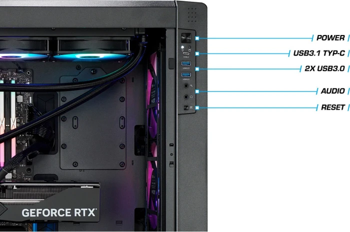 Thermaltake Neired, schwarz, Ryzen 7 7700X, 32GB RAM, 2TB SSD, GeForce RTX 4080