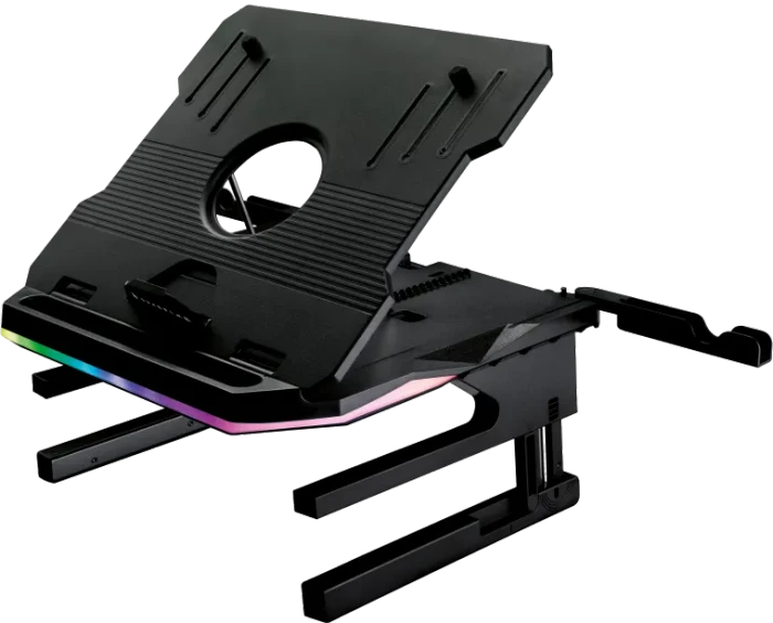 Verbatim Portus X2 RGB, Notebook-Stand bis 17.3", schwarz
