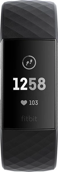Fitbit Charge 3 Aktivitäts-Tracker schwarz/aluminium/graphitgrau