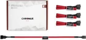 Noctua NA-SEC1 chromax.red, 4-Pin Verlängerung, sleeved, 30cm, rot, 3er-Pack