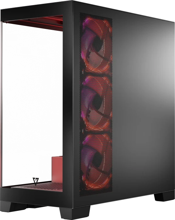 Modecom Volcano Space Apex ARGB Midi Black, schwarz, Glasfenster