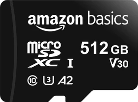 AmazonBasics Normal Speed R100/W90 512GB Kit, UHS-I U3, A2, Class 10